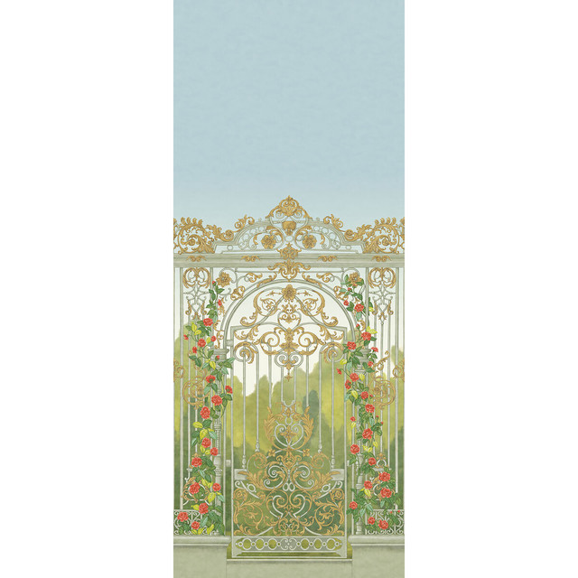 Cole & Son Wallcovering Tijou Gate Sgrn,Soli&Roug COLE & SON HISTORIC ROYAL PALACES-GREAT MASTERS NON WOVEN - 100% United Kingdom Horizontal: 55.1 and Vertical: 137.8 55.1 - My Fabric Connection -