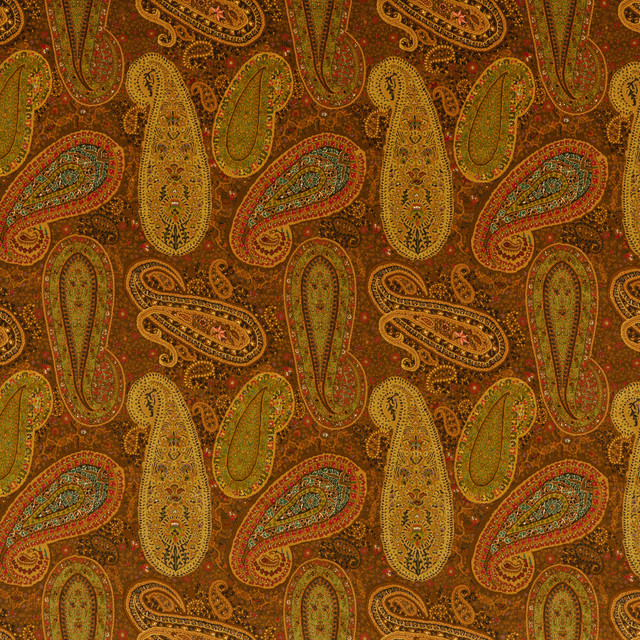Mulberry Fabric Peregrine Paisley Velvet Spice MULBERRY LONG WEEKEND COTTON - 83%;POLYESTER - 17% United Kingdom Horizontal: 17.336 and Vertical: 22.852 52.008 - My Fabric Connection -