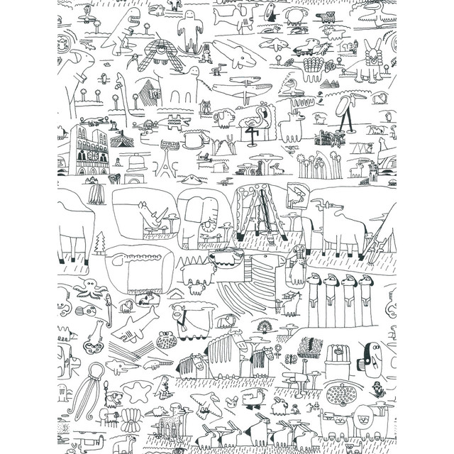 Gaston Y Daniela Wallcovering Pictograma Wp 1 PAPER - 100% Spain Horizontal: 20.75 and Vertical: 27.5 20.75 - My Fabric Connection -