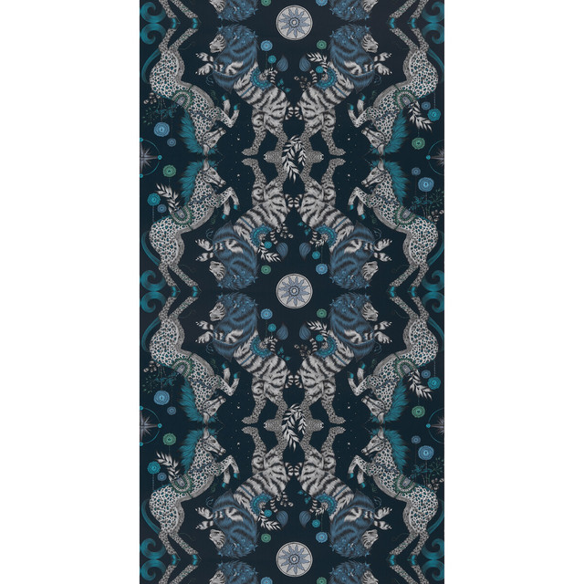 Clarke And Clarke Wallcovering Caspian Wp Navy WILDERIE BY EMMA J SHIPLEY FOR C&C NON WOVEN - 100% United Kingdom Horizontal: 0 and Vertical: 18 21 - My Fabric Connection -