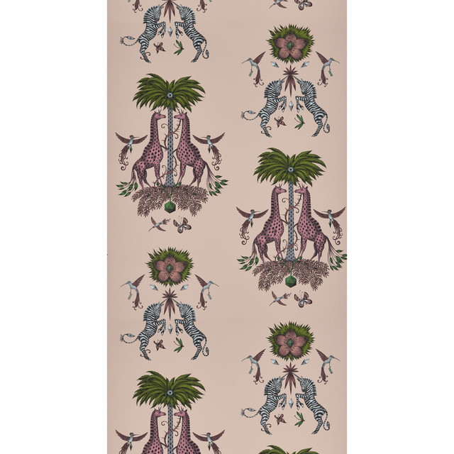 Clarke And Clarke Wallcovering Creatura Pink WILDERIE BY EMMA J SHIPLEY FOR C&C NON WOVEN - 100% United Kingdom Horizontal: 0 and Vertical: 25.24 21 - My Fabric Connection -