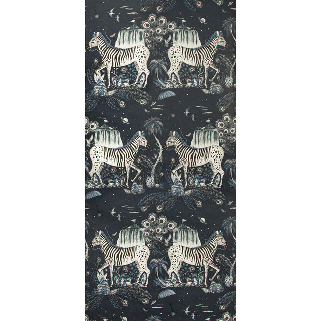 Clarke And Clarke Wallcovering Lost World Navy WILDERIE BY EMMA J SHIPLEY FOR C&C NON WOVEN - 100% United Kingdom Horizontal: 0 and Vertical: 27.01 21 - My Fabric Connection -