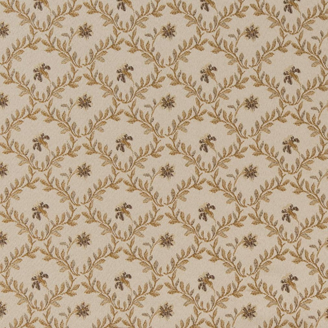 Charlotte Fabric D1847 Champagne Juliet Vintage Elegance 100% Woven Polyester Asia Exceeds 120,000 Wyzenbeek Rubs (Heavy Duty) </p><p>Repeat: Horizontal: 4" x Vertical: 3.25" 54 Inches - My Fabric Connection -