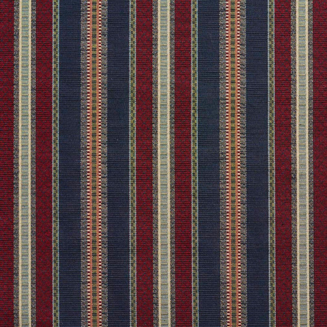 Charlotte Fabric D2061 Navy Stripe Tapestry Classics II 70% Polyester, 30% Cotton Asia Exceeds 30,000 Wyzenbeek Rubs (Heavy Duty) </p><p>Repeat: Horizontal: 7.25" 54 Inches - My Fabric Connection -
