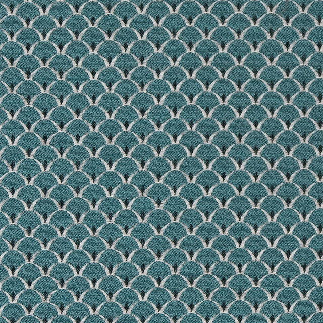 Charlotte Fabric D2139 Aqua Scales Small Scale Patterns 100% Woven Polyester Asia Exceeds 100,000 Wyzenbeek Rubs (Heavy Duty) </p><p>Repeat: Horizontal: 1" x Vertical: 1" 54 Inches - My Fabric Connection -