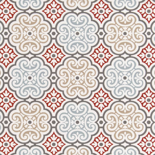 Charlotte Fabric D2481 Cherry Patio Prints 100% Polyester Made in USA Exceeds 60,000 Wyzenbeek Rubs (Heavy Duty) </p><p>Repeat: Horizontal 13.5" x Vertical 12" 54 Inches - My Fabric Connection -