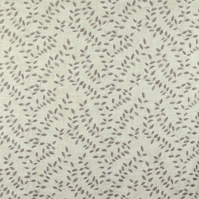 Greenhouse Fabric S2673 Pearl Grey 100% Polyester With 100% Polyester Embroidery India 9,000 double rubs </p><p>Repeat: 13" H, 9.5" V 52" - My Fabric Connection -