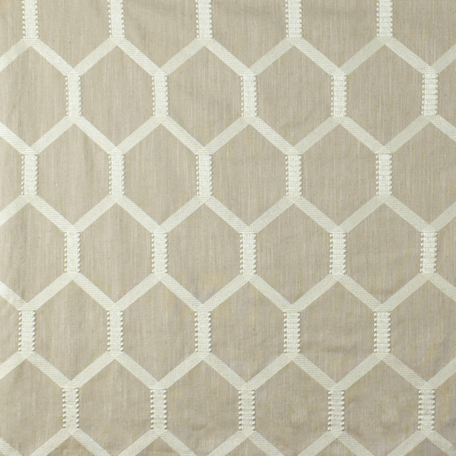 Greenhouse Fabric S2657 Oyster 70% Viscose, 30% Linen With 100% Viscose Embroidery India 9,000 double rubs </p><p>Repeat: 5.43" H, 9.21" V 52" - My Fabric Connection - Greenhouse Fabric S2657 Oyster 70% Viscose, 30% Linen With 100% Viscose Embroidery India 9,000 double rubs </p><p>Repeat: 5.43" H, 9.21" V 52" - My Fabric Connection -
