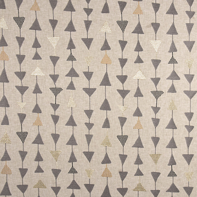 Carole Fabric Point The Way Pebble Well-Traveled 52% Polyester, 48% Cotton India 80,000 Wyzenbeek Double Rubs </p><p>Repeat: 18 1/4" V, 17" H 51" - My Fabric Connection -