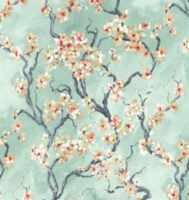 Norbar Fabric Sapora Spa 592 PRISM BLUES 100% POLYESTER INDIA 25 1/4"V 27 3/8"H 56 - My Fabric Connection -