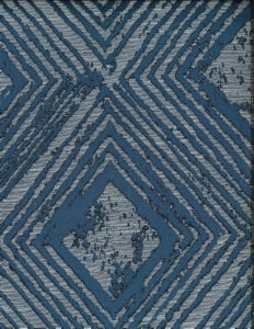 Norbar Fabric Clubroom Dark Blue SPLENDOR 83% POLYESTER 17% VISCOSE CHINA 11 1/4"V 19 5/8"H 55 - My Fabric Connection -