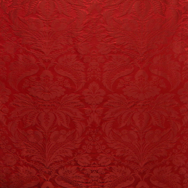 Brunschwig & Fils Fabric Damask Pierre Red Fabric COTTON - 70%;SILK - 30% France LIGHT </p><p>Repeat: H: 25.5, V: 31 51 - My Fabric Connection -