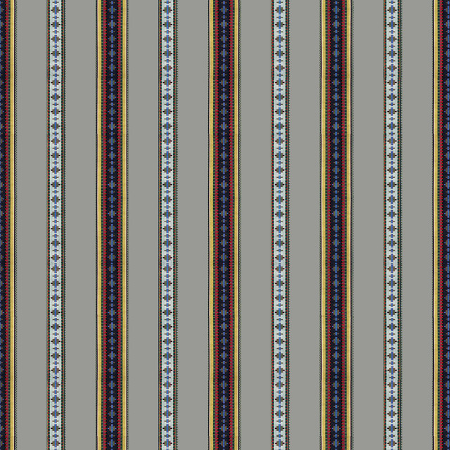 Brunschwig & Fils Fabric Rayure Broderie Gris Fabric COTTON - 100% France HEAVY </p><p>Repeat: H: 13.78, V: 1.77 51.18 - My Fabric Connection -