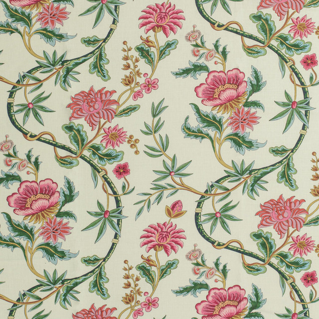 Brunschwig & Fils Fabric Veronique Print Jewel Fabric LINEN - 67%;COTTON - 33% France </p><p>Repeat: H: 35.9, V: 19.5 54.33 - My Fabric Connection -
