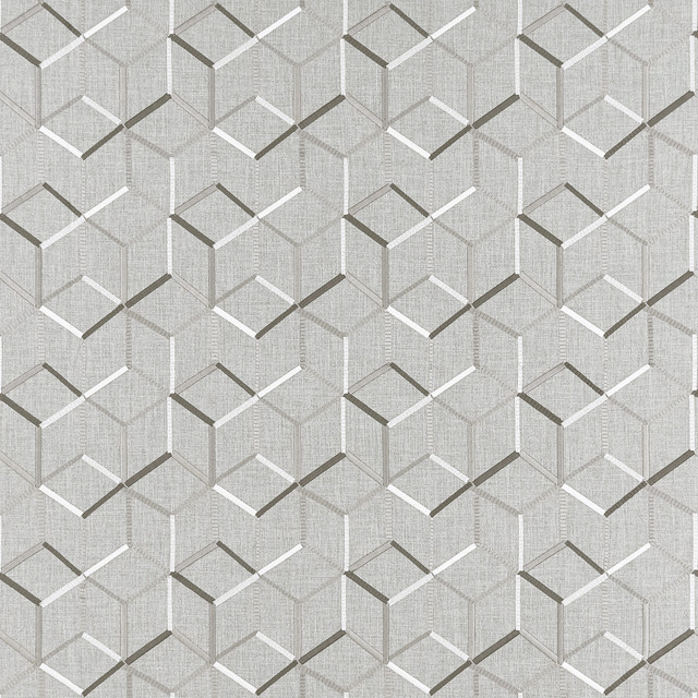 Clarke And Clarke Fabric Linear Charcoal Fabric POLYESTER - 36%;COTTON - 34%;VISCOSE - 30% India </p><p>Repeat: H: 9, V: 9.26 54 - My Fabric Connection -