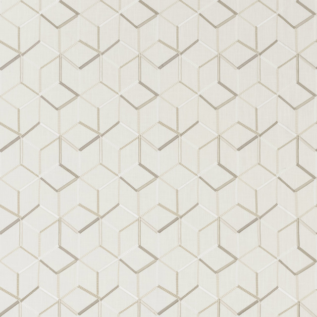 Clarke And Clarke Fabric Linear Ivory Fabric POLYESTER - 36%;COTTON - 34%;VISCOSE - 30% India </p><p>Repeat: H: 9, V: 9.26 54 - My Fabric Connection -