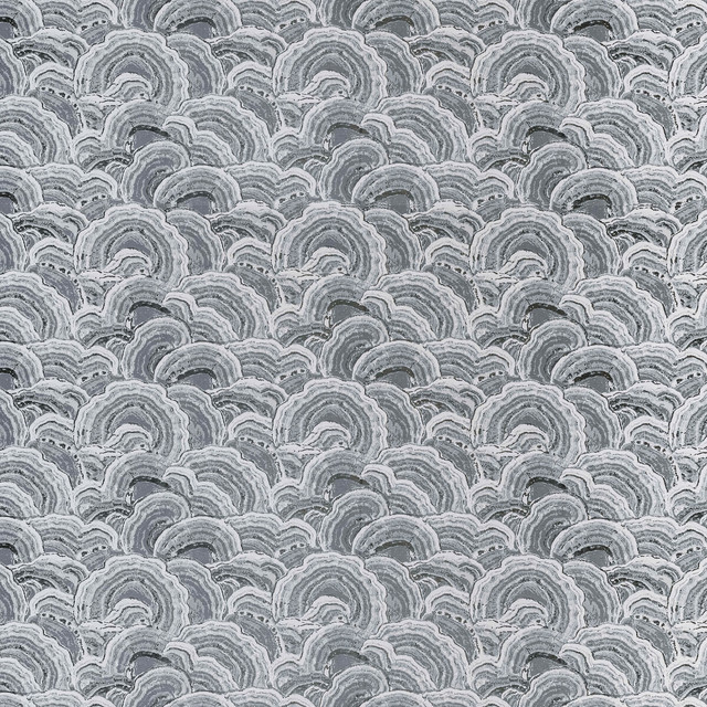 Clarke And Clarke Fabric Langei Pewter Fabric POLYESTER - 62%;COTTON - 38% India </p><p>Repeat: H: 13.5, V: 11.42 54 - My Fabric Connection -