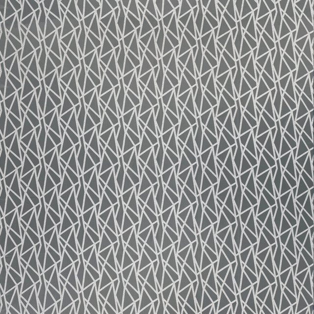Clarke And Clarke Fabric Geomo Pewter Fabric POLYESTER - 75%;COTTON - 25% India </p><p>Repeat: H: 13.5, V: 6.7 54 - My Fabric Connection -