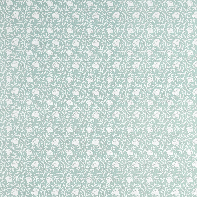 Clarke And Clarke Fabric Melby Mint Fabric COTTON - 100% Turkey HEAVY </p><p>Repeat: H: 3.5, V: 8.39 54 - My Fabric Connection -