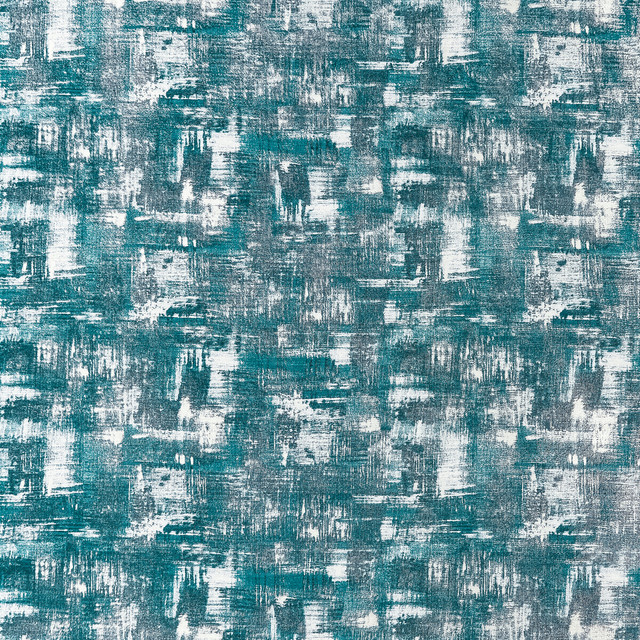 Clarke And Clarke Fabric Tessellati Teal/Gilver Fabric POLYESTER - 73%;LINEN - 20%;VISCOSE - 7% Turkey </p><p>Repeat: H: 27.5, V: 11.23 117 - My Fabric Connection -