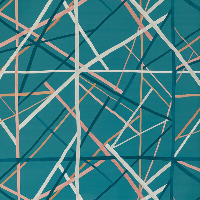 Lee Jofa Modern Wallcovering Simpatico Paper Teal Wallcovering WOOD PULP - 45%;BINDER - 20%;MINERAL FILLERS - 20%;POLYESTER - 15% United Kingdom </p><p>Repeat: H: 55, V: 41.3 55 - My Fabric Connection -