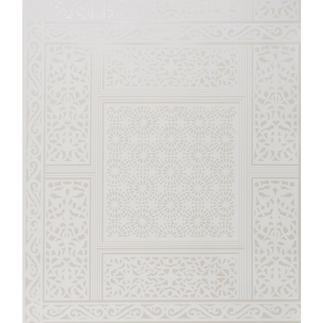 Brunschwig & Fils Wallcovering Bombay Pearl Wallcovering PAPER - 100% United States </p><p>Repeat: H: 27, V: 28 27 - My Fabric Connection -