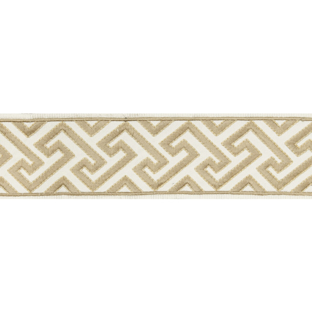 Brunschwig & Fils Trim Sanchi Tape Beige Trim POLYESTER - 100% India </p><p>Repeat: H: 2.37, V: 1.77 2.37 - My Fabric Connection -