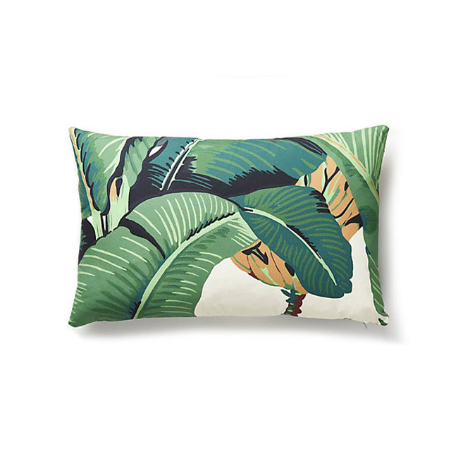 Scalamandre
 Pillow Hinson Palm Lumbar Green Pillow 100% COTTON USA </p><p>Repeat: H: , V: - My Fabric Connection -