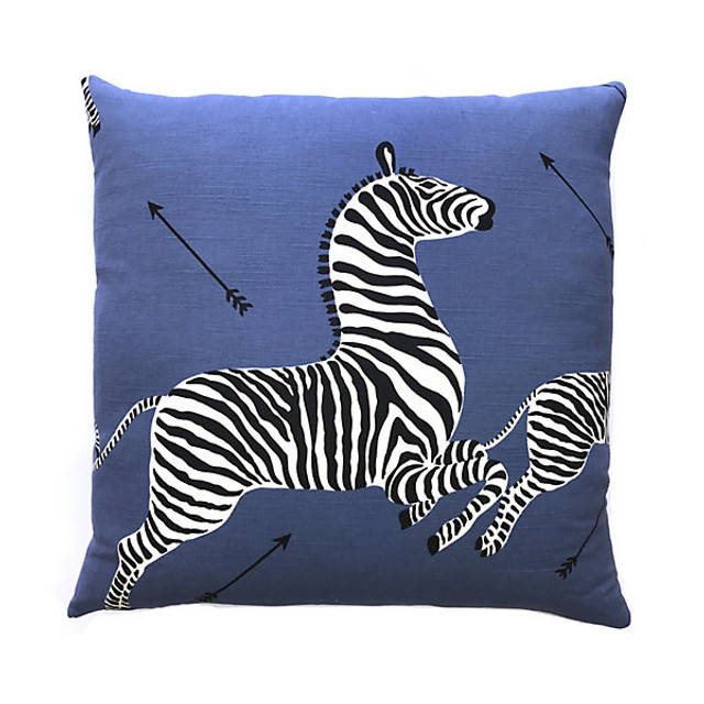 Scalamandre
 Pillow Zebras Denim Pillow 73% COTTON;27% LINEN USA LIGHT DUTY </p><p>Repeat: H: , V: - My Fabric Connection -