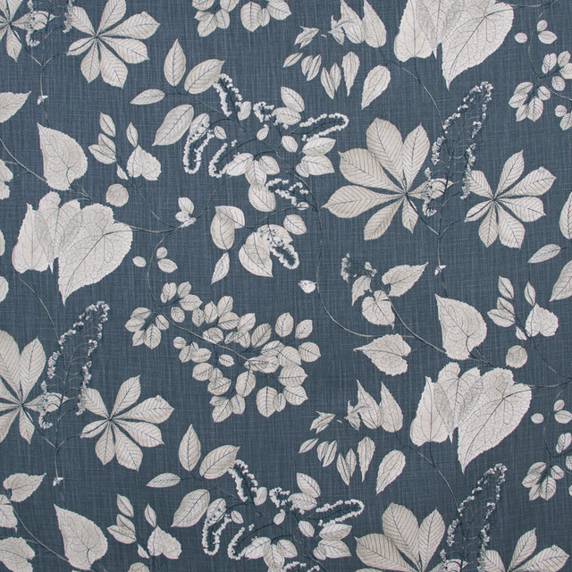 Carole Fabric Belong Together Navy Bluebird 100% Cotton-SSR Printed & Finished in USA Passes 15,000 Double Rubs Wyzenbeek Horizontal: 27 and Vertical: 27 54 - My Fabric Connection -