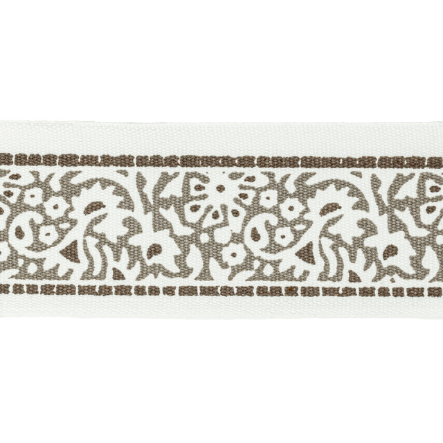 Stout Trim Kinsey Tape 8 Walnut Trim INDIA </p><p>Repeat: H: 2.500, V: 3.125 2.5 in - My Fabric Connection -