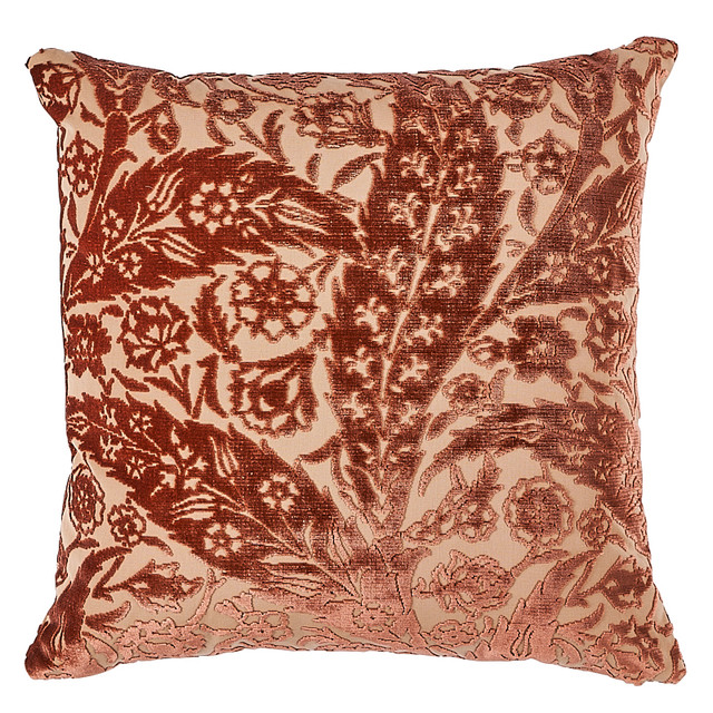 Schumacher Pillow Saz Paisley Velvet 20" Terracotta Pillow Cabana 51% Silk, 49% Cotton </p><p>Repeat: Horizontal: and Vertical: 20 - My Fabric Connection - Schumacher Pillow Saz Paisley Velvet 20" Terracotta Pillow Cabana 51% Silk, 49% Cotton </p><p>Repeat: Horizontal: and Vertical: 20 - My Fabric Connection -