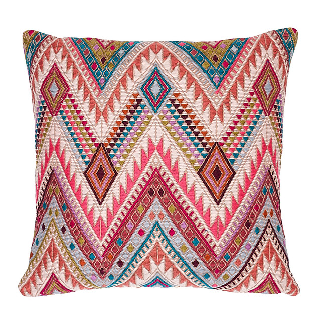 Schumacher Pillow Coyolate 18" Nougat Pillow A Rum Fellow Brocades 50% Cotton, 50% Linen 18 - My Fabric Connection -