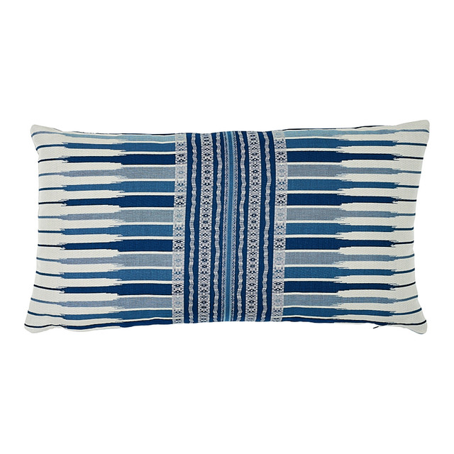 Schumacher Pillow Atchison Blue Pillow True West 92% Cotton, 8% Lurex 14 - My Fabric Connection -