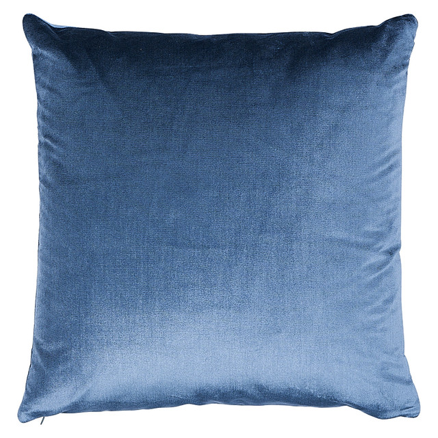 Schumacher Pillow Venetian Silk Velvet 22" Cadet Pillow PERFECT BASICS: VENETIAN SILK VELVET 51% Silk, 49% Cotton 22 - My Fabric Connection -