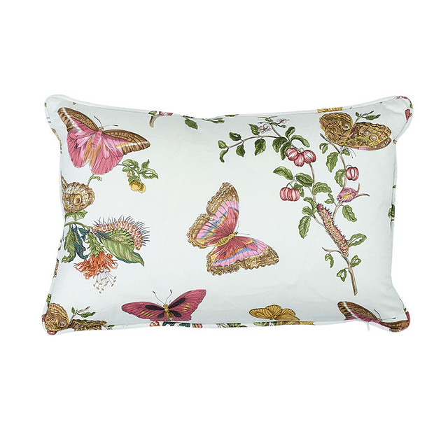 Schumacher Pillow Baudin Butterfly Chintz Blush Pillow Schumacher Classics 100% Cotton 12 - My Fabric Connection -