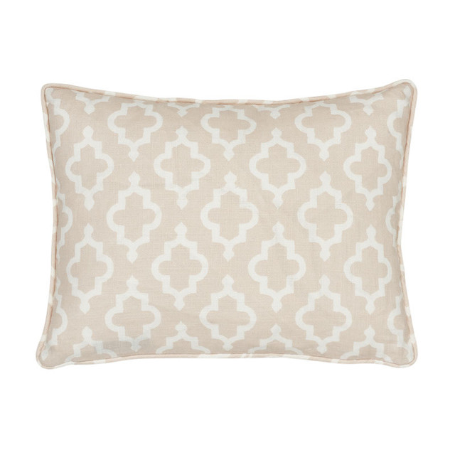 Schumacher Pillow Jake Quiet Pink Pillow Gazebo by Veere Grenney 90% Linen, 10% Nylon 12 - My Fabric Connection -