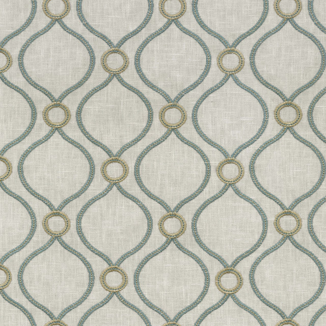 PKL Studio Fabric Curveball Emb Lagoon-Nc21 410602 - 70% Polyester 30% Cotton Embroid:100% Polyester INDIA 51000 Horizontal: 4.625 and Vertical: 4 58 - My Fabric Connection -