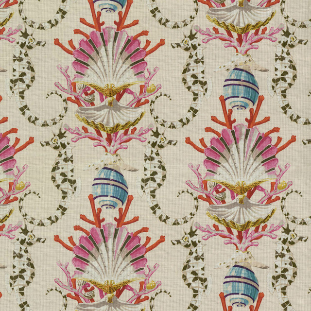 Harrison Howard Fabric Mariner'S Song Aquarium 150060 - 100% Cotton PERU 12000 Horizontal: 6.75 and Vertical: 10.25 54 - My Fabric Connection -
