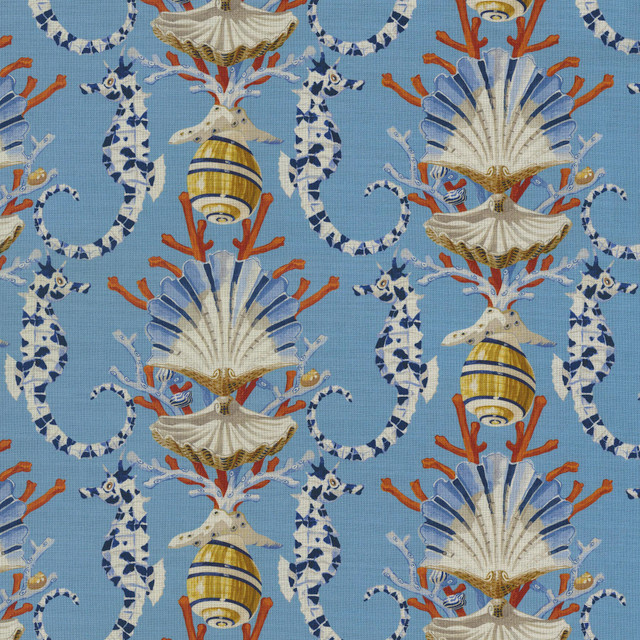 Harrison Howard Fabric Mariner'S Song Luna 150061 - 100% Cotton PERU 12000 Horizontal: 6.75 and Vertical: 10.25 54 - My Fabric Connection -