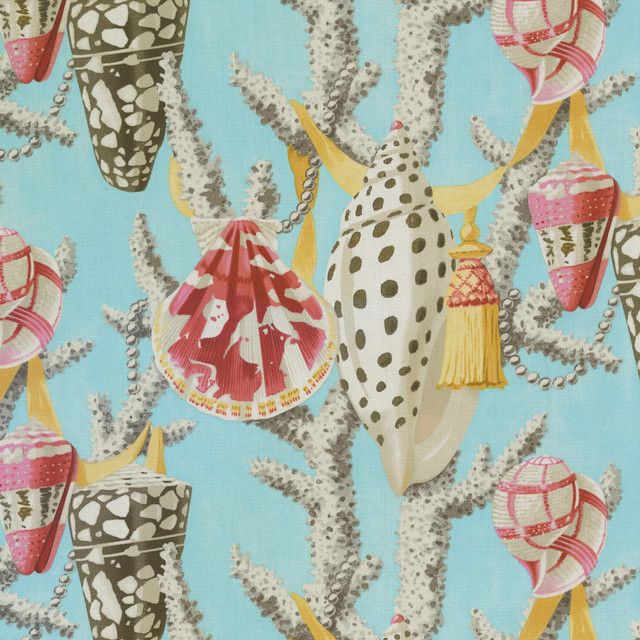 Harrison Howard Fabric Ocean Wonders Tiffany 150070 - 100% Cotton PERU Horizontal: 13.5 and Vertical: 12.6 54 - My Fabric Connection -