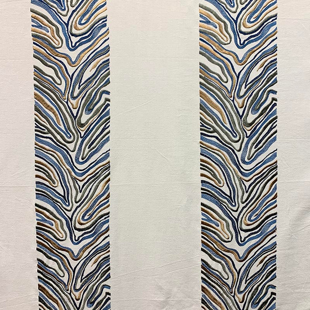Magnolia Fabric Dax Cobalt - 100% Cotton, Emb- Viscose India Horizontal: 13 and Vertical: 15 54 - My Fabric Connection -