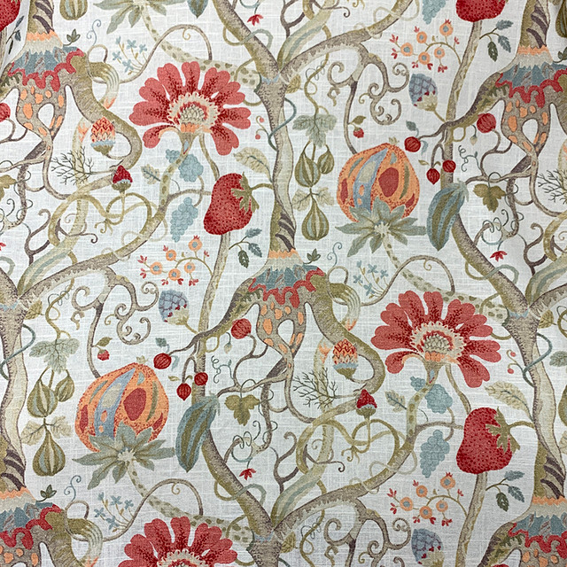 Magnolia Fabric Rooted Sunset - 55% Linen, 45 % Viscose Korea 12000 Horizontal: 26.75 and Vertical: 25.25 54.5 - My Fabric Connection -