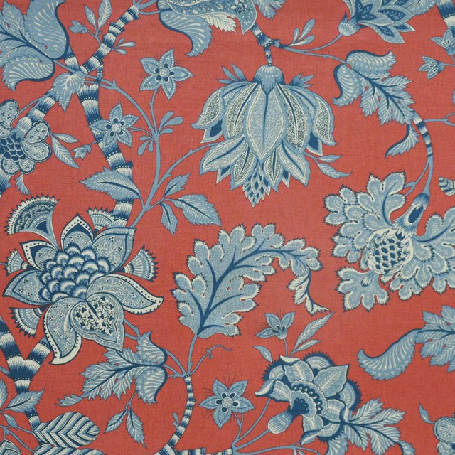 Maxwell Fabric Shoka # 506 Pinkberry Print Gallery 89% COTTON/11% RAYON USA V-36"H-27" HALF DROP 54" - My Fabric Connection -