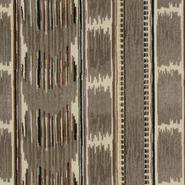 PKL Studio Fabric Velvet Ikat Woodland 411542 - 42% polyester, 58% rayon, acrylic backed India 51000 Horizontal: 13.5 and Vertical: 4.7 54 - My Fabric Connection -