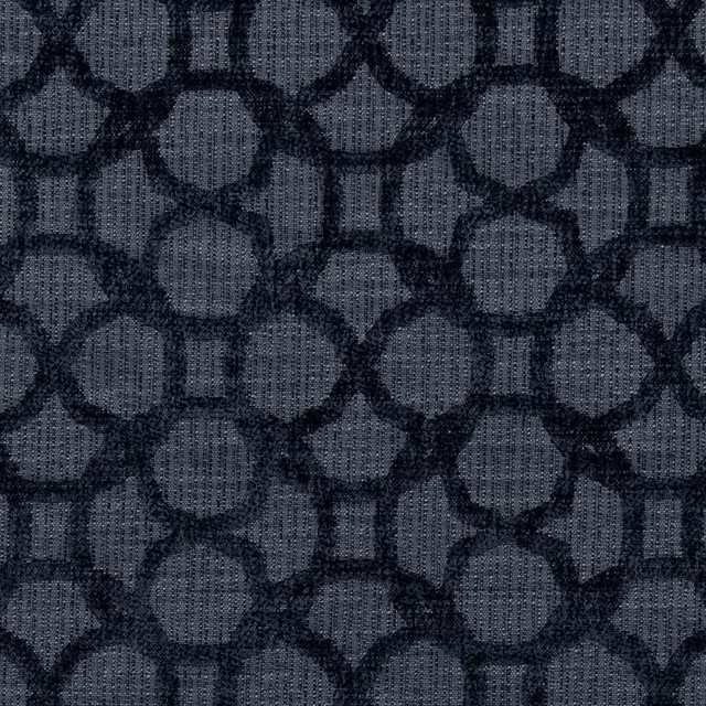 Charlotte Fabric CB800-343 Shades of Navy 100% Polyester India Exceeds 30,000 Wyzenbeek Rubs </p><p>Repeat: Horizontal 6" x Vertical 6.5" 54 Inches - My Fabric Connection -
