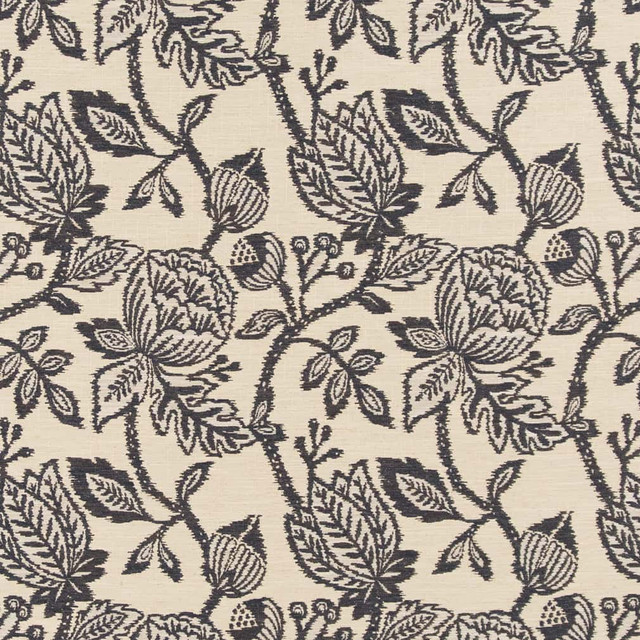 Charlotte Fabric CB800-355 Shades of Navy 85% Polyester, 15% Linen Asia Exceeds 40,000 Wyzenbeek Rubs </p><p>Repeat: Horizontal 14.5" x Vertical 17" 54 Inches - My Fabric Connection -