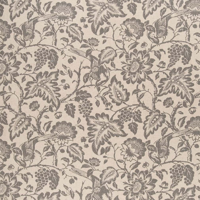Charlotte Fabric CB800-398 Shades of Urban Grey 51% Viscose, 27% Polyester, 22% Linen Asia Exceeds 30,000 Wyzenbeek Rubs </p><p>Repeat: Horizontal 27" x Vertical 25" 54 Inches - My Fabric Connection -
