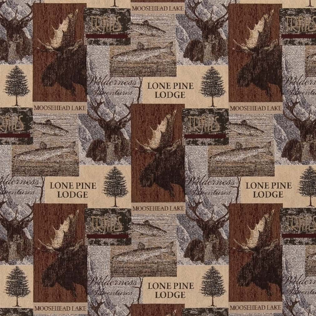 Charlotte Fabric D2674 Lodge Novelty Tapestry 55% Polyester, 45% Cotton Asia Exceeds 114,000 Wyzenbeek Rubs </p><p>Repeat: Horizontal 14" x Vertical 14" 54 Inches - My Fabric Connection -