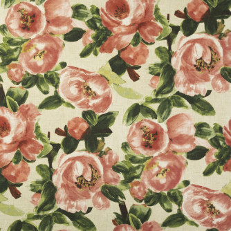 Mitchell Fabric Roseland Rose #2203 95% Polyester,5% Linen Imported </p><p>Repeat: Horizontal: 27 and Vertical: 26 54 - My Fabric Connection -